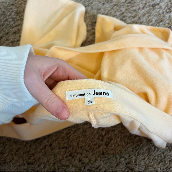 Reformation Terra Apricot Terrry Cloth Wrap Skirt - Picture 3 of 5